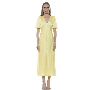 ALEXIA ADMOR Lorelei Bubble Sleeve MIDI Dress, brand new, size 12